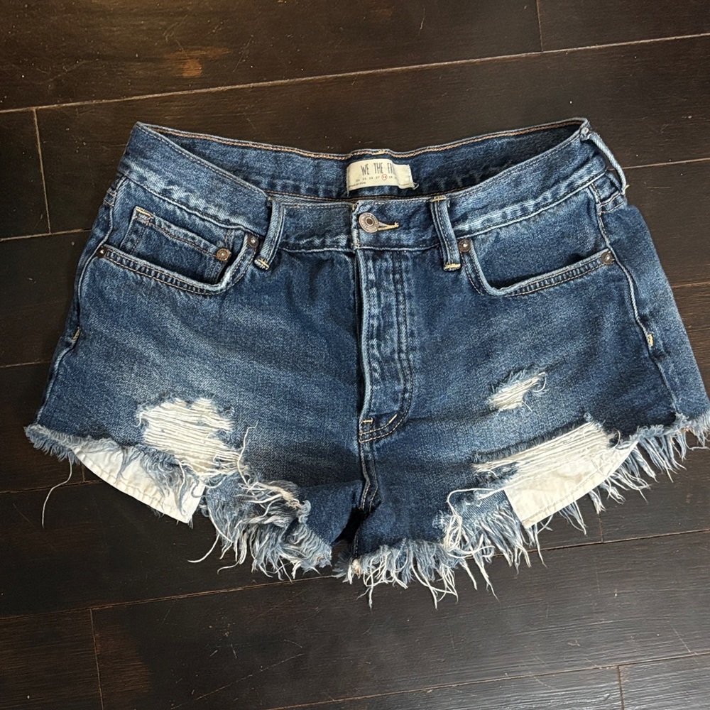 We The Free Distressed Denim Shorts